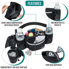 PetAmi dog bag with water bottle holder for hydrated outings