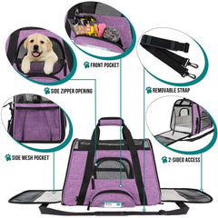 PetAmi durable 6000D polyester dog carrier for safety