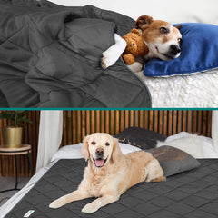 PetAmi Premium Cooling Dog Blanket reversible surface up, plush comfort day and night.