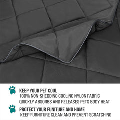 PetAmi Premium Cooling Dog Blanket soft plush surface for cozy naps.