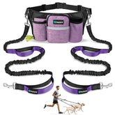 PetAmi premium hands-free dual leash with waist pack for hands-free walks.