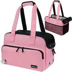 PetAmi Small Dog Purse Carrier front view highlights breathable mesh for comfortable travel.