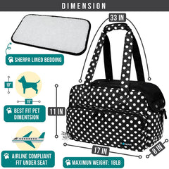 PetAmi sherpa-lined bed keeps tiny companions cozy on the go.