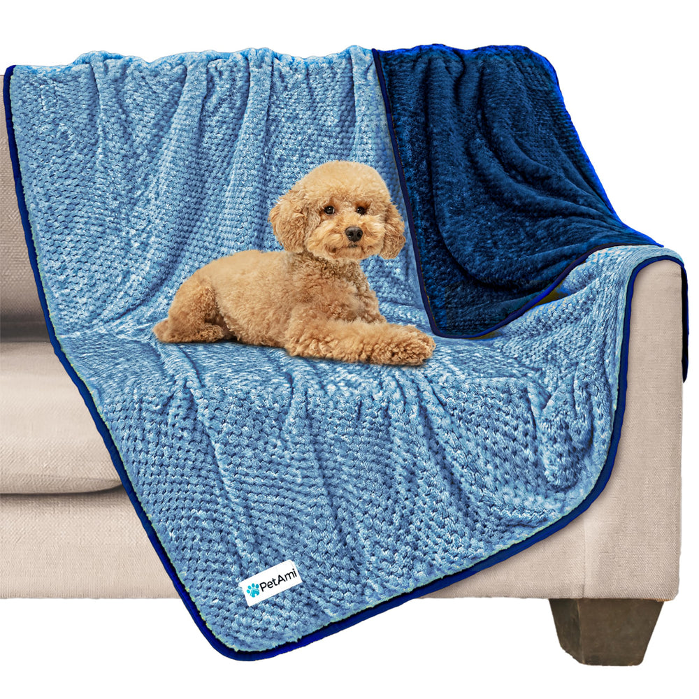 PetAmi waterproof dog blanket 40x60 navy keeping furniture dry and protected