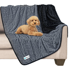 PetAmi waterproof dog blanket on sofa protects furniture from spills