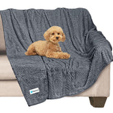PetAmi waterproof dog blanket fabric close-up showing soft fleece and leak protection