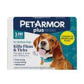 PetArmor Plus bottle pour showing easy, mess-free topical flea and tick care for dogs