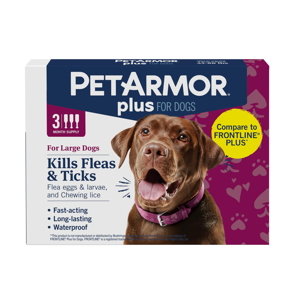 PetArmor Plus large-dogs bottle pour for easy flea and tick care.