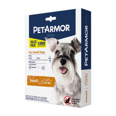 PetArmor small dogs flea and tick application between the shoulder blades for quick protection.