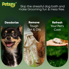 Petazy wipes for gentle face cleaning on dogs and cats.
