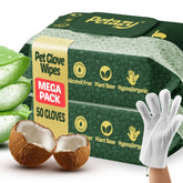 Petazy Pet Glove Wipes pack for convenient no-rinse grooming.