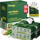 Petazy Wipes 8x8 full-body clean for dogs and cats, covering paws and coat in one pass