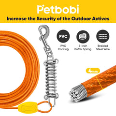 Petbobi 16-inch ground stake ensures quick, stable setup on various surfaces.