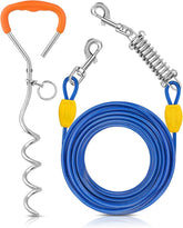 Petbobi 40ft dog tie-out cable for safe outdoor roaming.
