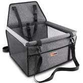 Petbobi dog booster seat front view with sturdy frame for secure travel