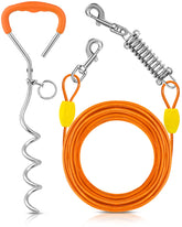 Petbobi dog tie-out cable 30ft for safe outdoor roaming