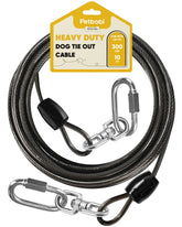 Petbobi heavy-duty 10ft tie-out secures large dogs while allowing freedom.