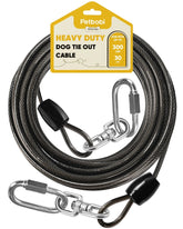 Petbobi 30ft heavy-duty tie-out cable overview for secure yard use