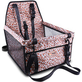 Petbobi small dog car seat front view showing sturdy frame for secure road trips