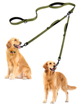 PetBonus double dog leash with 360° swivel to prevent tangling during walks.