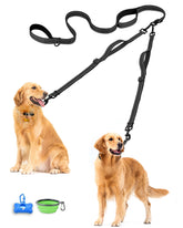PetBonus double dog leash with 360° swivel prevents tangles during walks.