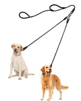 PetBonus rope double dog leash with swivel clip for tangle-free walks.