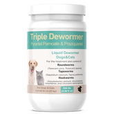Petcci broad-spectrum dewormer bottle shown for multi-pet households with easy dosing.
