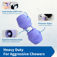 PetClan Chewise Bully Stick Holder in-use image captures a calm chew session.
