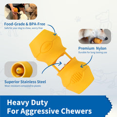 PetClan Chewise Bully Stick Holder stainless steel teeth resist moisture and rust.