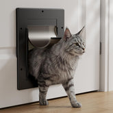 PETCOMING cat door with soft magnetic flap closeup and quiet seal