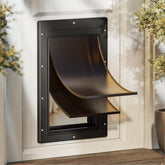 PETCOMING Never Rust plastic dog door large, durable entry for dogs up to 100 lb.