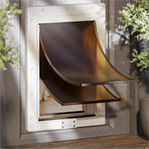 PETCOMING XL dog door assembly shows clean cutout for easy installation and fit.