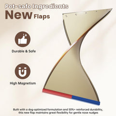 Petcoming XL dog door dual-flap magnets illustrating superior weather sealing and quiet operation