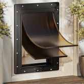 Petcoming XL dog door outer frame shows durable rust-free plastic for outdoor use