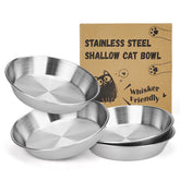 Petdream stainless steel cat bowls 4-pack ready for meals