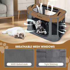 PETEASE cat enclosure for camping with quick outdoor setup