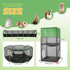 PetEase Catio spacious interior accommodates litter box and toys for relaxed play