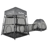PetEase Catio tower tent for elevated play indoors or outdoors.