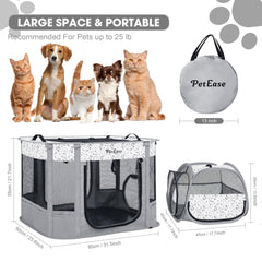 PETEASE recovery playpen after surgery with multiple entrances for easy access.