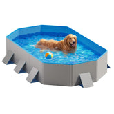 Peteast foldable dog pool with octagonal design offering spacious play area