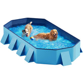 Peteast foldable dog pool with octagonal design offering a spacious play area