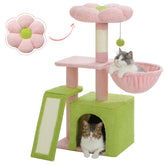 Petepela Flower Cat Tree with compact design for safe indoor play and cozy resting.