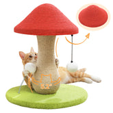 PETEPELA mushroom cat scratching post with durable sisal for indoor claws