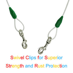 Petest 30ft tie-out attached to a post for secure outdoor use