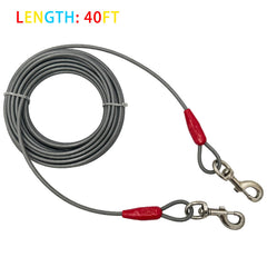 Petest tie-out cable with swivel clips for smooth movement and reduced tangling.