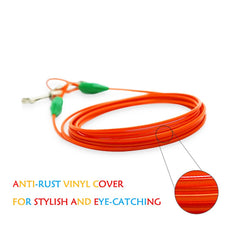 Petest dog tie-out snaps resist rust for reliable attachment in all weather.