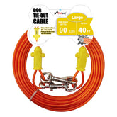 Petest reflective tie-out cable 40ft for large dogsβenhanced night visibility.