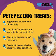 PetEyez beef liver treats image emphasizes high-quality protein for daily snacks.