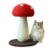 PETFROH mushroom cat post with red cap for indoor scratching and play