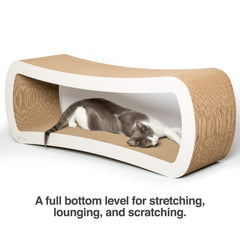 PetFusion Jumbo Cat Scratcher Lounge close-up cardboard texture invites natural scratching.